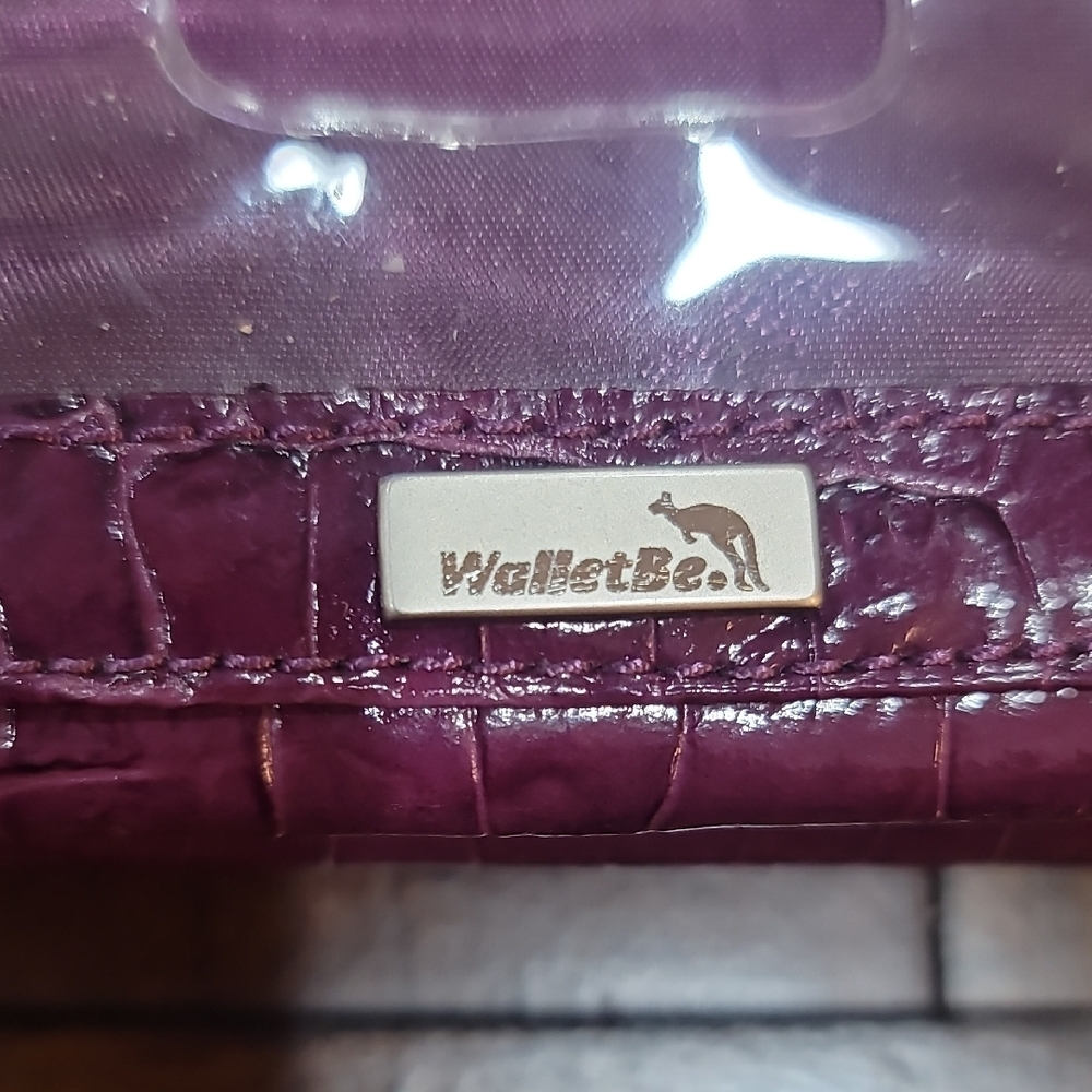 Walletbe Purple Crocodile Embossed Wallet - Picture 2 of 4